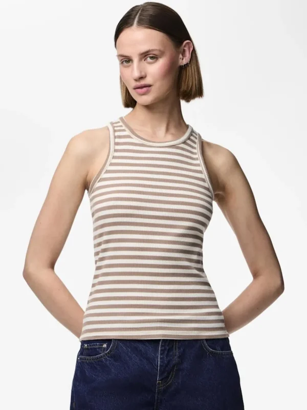 Pieces PCRuka Boxer Tank Top Silver Mink Cloud Dancer- T-shirts & Tops