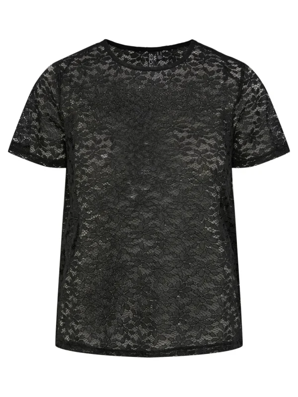 Pieces PCStacy SS Lace Top- T-shirts & Tops