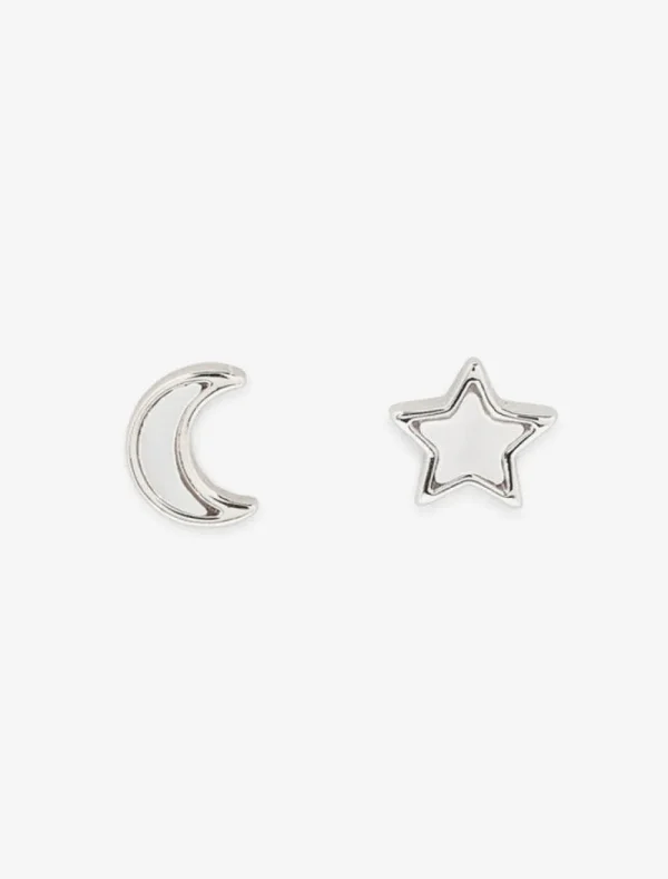 Puravida PVMoon & Star Studs Silver- Schmuck