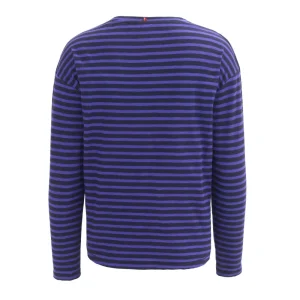 People Wear Organic PWO Langarm-Shirt Gots Baluviolett geringelt- Shirts & Blusen