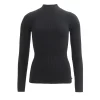 People Wear Organic PWO Rippstrickpullover Stehkragen GOTS schwarz- Strick & Cardigans