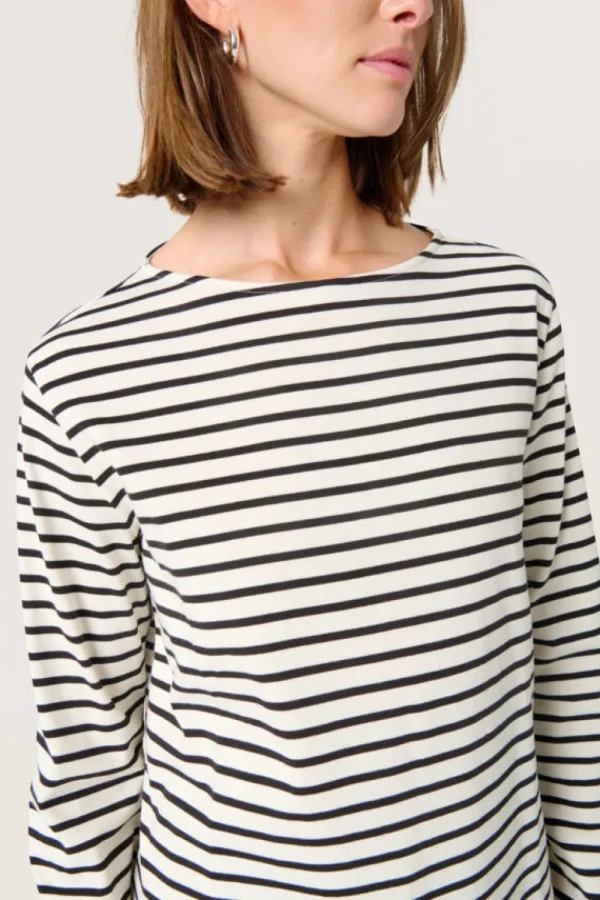 Soaked SKNeo New Tee LS Whisper White- Shirts & Blusen