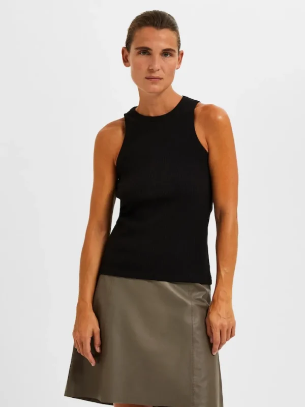 Selected Femme SLFAnna O-Neck Tank Top- T-shirts & Tops