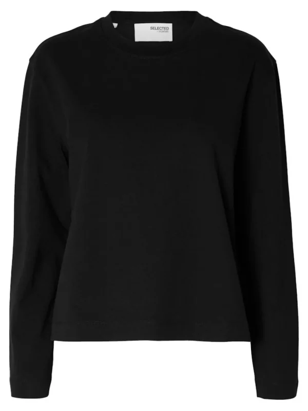 Selected Femme SLFEssential LS Boxy Tee- Shirts & Blusen