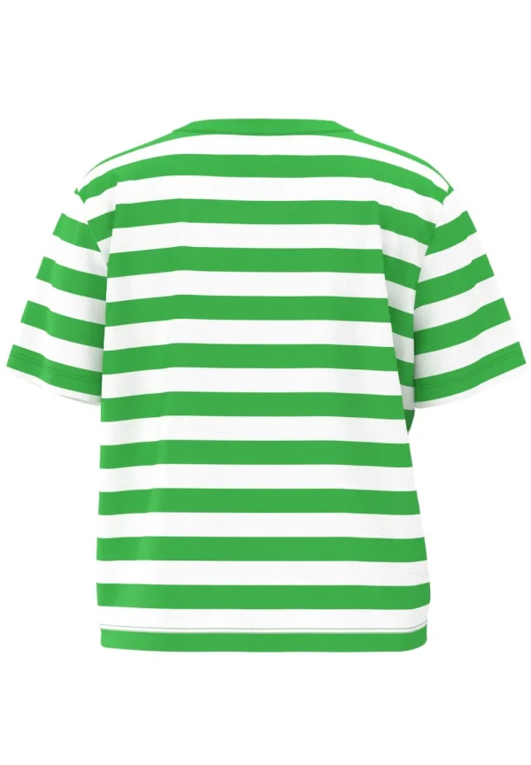 Selected Femme SLFEssential Striped Boxy Tee Cradle Pink- T-shirts & Tops