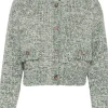 Soaked SLKamelia Cardigan Rain Forest Melange- Strick & Cardigans
