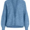Vila VIAlva L/S Open Knit Cardigan Blissful Blue- Strick & Cardigans