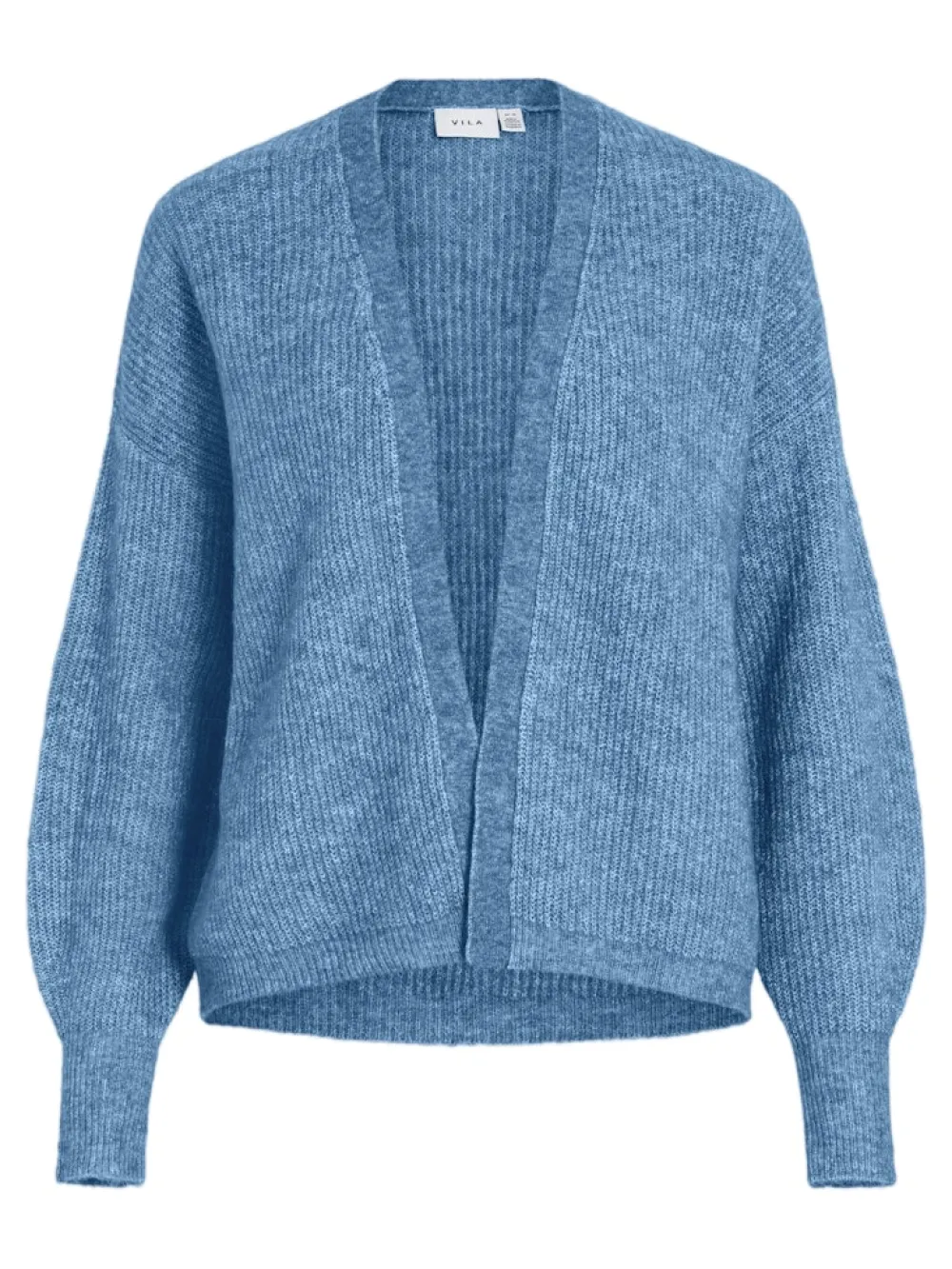 vialva_ls_open_knit_cardi_0.webp Vila VIAlva L/S Open Knit Cardigan Blissful Blue- Strick & Cardigans