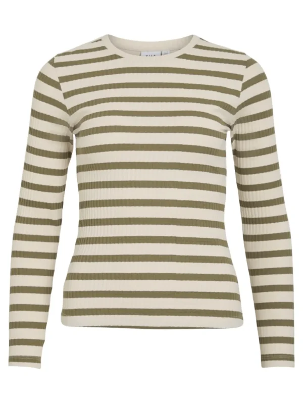 Vila VIAmelie O-Neck L/S Top Capulet Olive- Shirts & Blusen