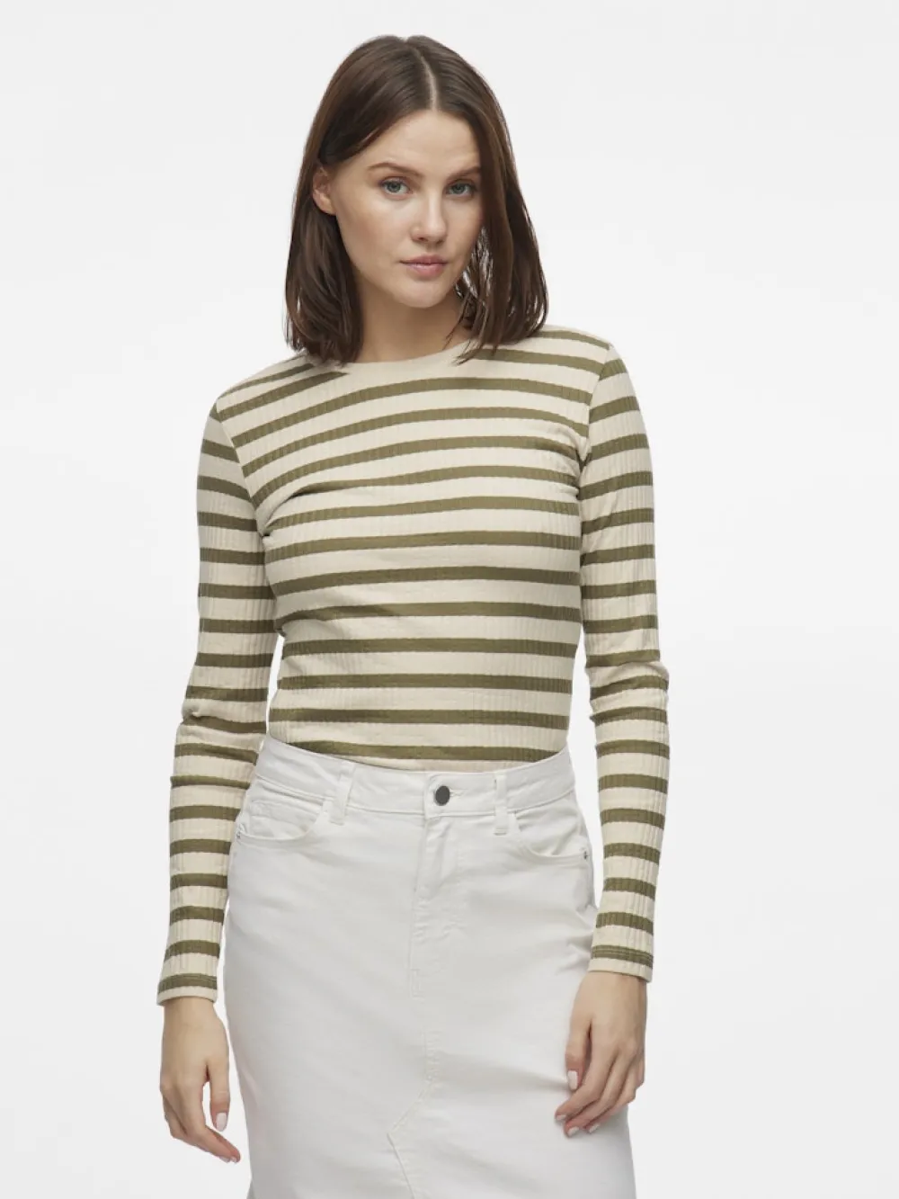 viamelie_oneck_ls_top_cap_1.webp Vila VIAmelie O-Neck L/S Top Capulet Olive- Shirts & Blusen