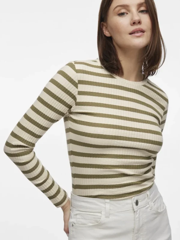 Vila VIAmelie O-Neck L/S Top Capulet Olive- Shirts & Blusen