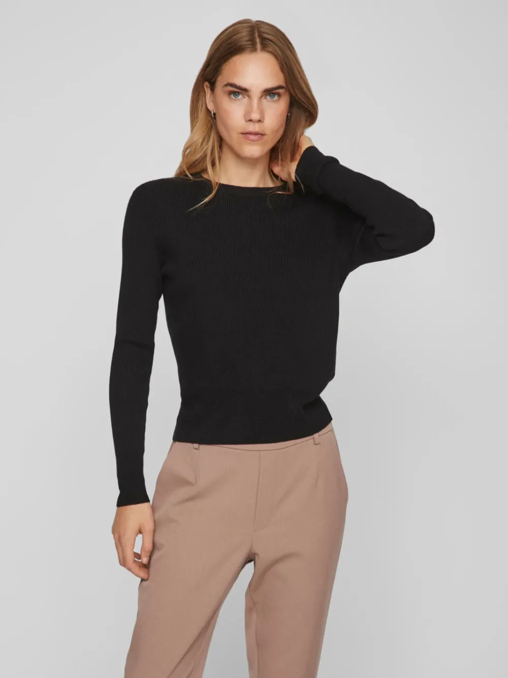 vicomfy_oneck_ls_knit_top_2-2.webp Vila VIComfy O-Neck L/S Knit Top- Strick & Cardigans