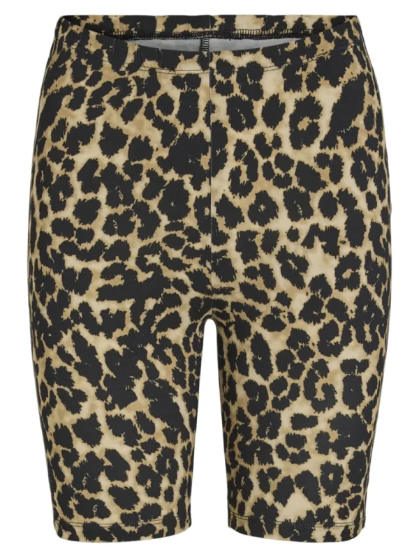 Vila VICool HW Biker Shorts Black Leo- Shorts