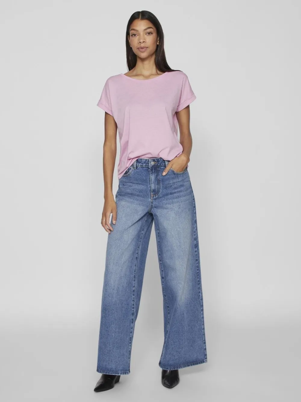 vidreamers_new_pure_tshir_2.webp Vila VIDreamers New Pure T-Shirt Pastel Lavender- T-shirts & Tops