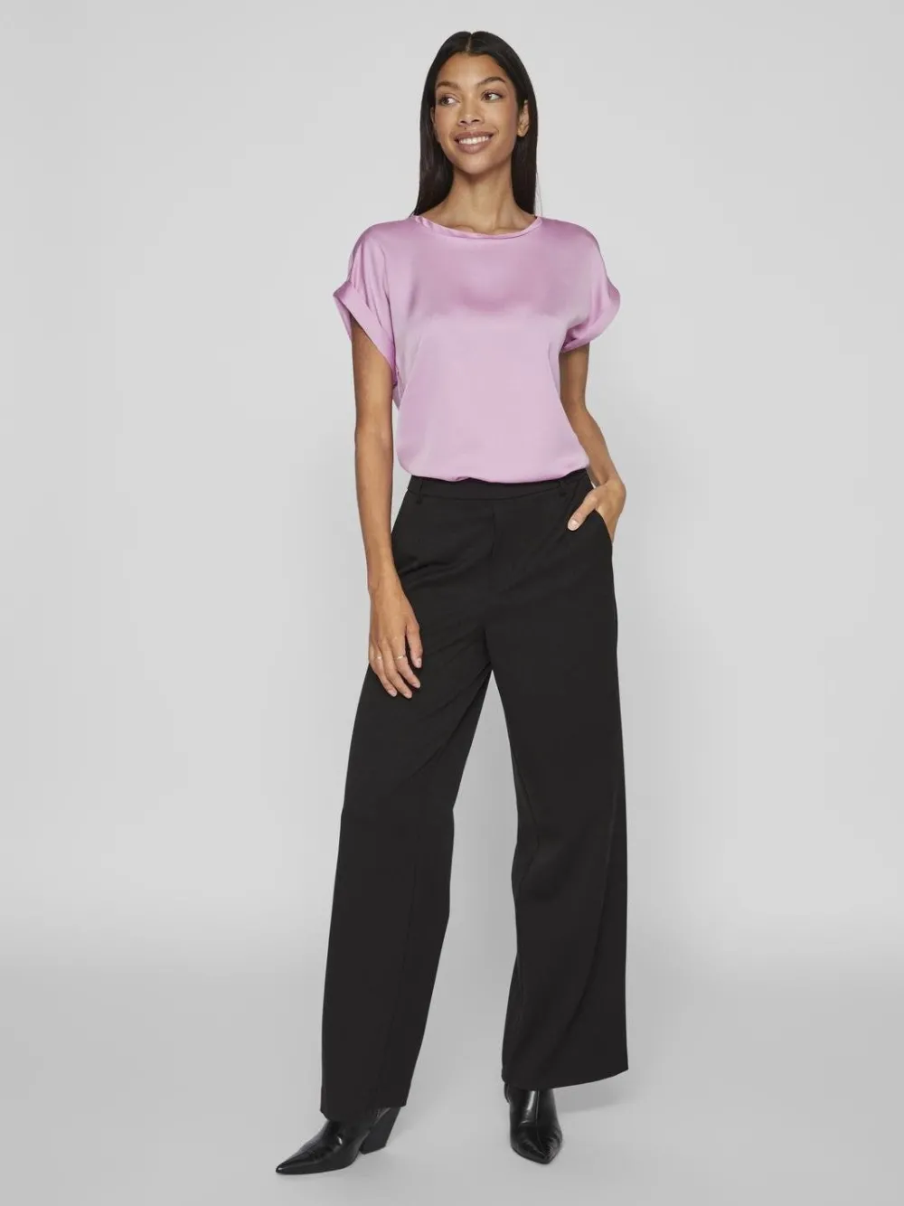 viellette_satin_top_paste_2.webp Vila VIEllette Satin Top Pastel Lavender- T-shirts & Tops
