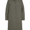 Vila VIGalia L/S Hooded Coat Dusty Olive- Mäntel & Jacken