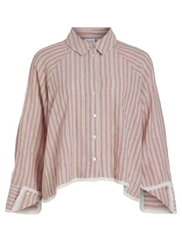 Vila VIHadil L/S Shirt Brick Dust- Shirts & Blusen