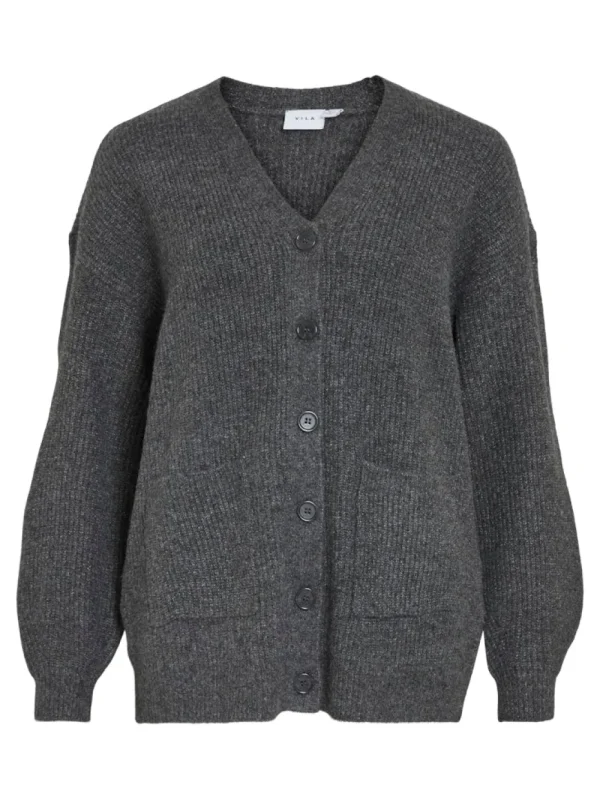 Vila VIKimmi V-Neck Knit Cardigan DGM- Strick & Cardigans