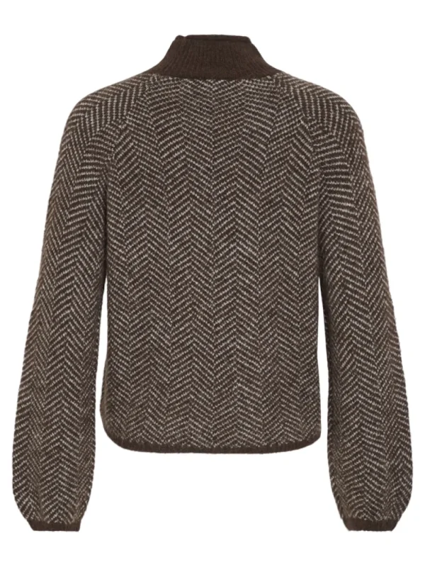 Vila VILory High Neck L/S Knit Top Coffee Bean- Strick & Cardigans