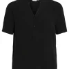 Vila VIMoashly S/S Shirt Black Beauty- Shirts & Blusen