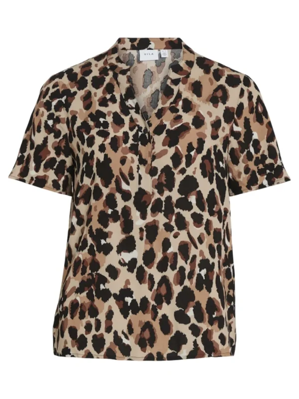 Vila VIMoashly S/S Shirt Black Beauty Nalu- Shirts & Blusen