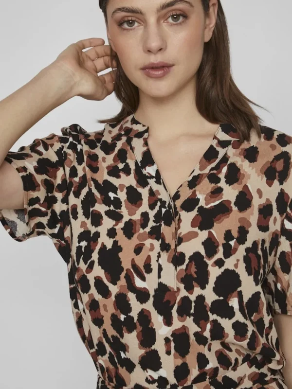 Vila VIMoashly S/S Shirt Black Beauty Nalu- Shirts & Blusen