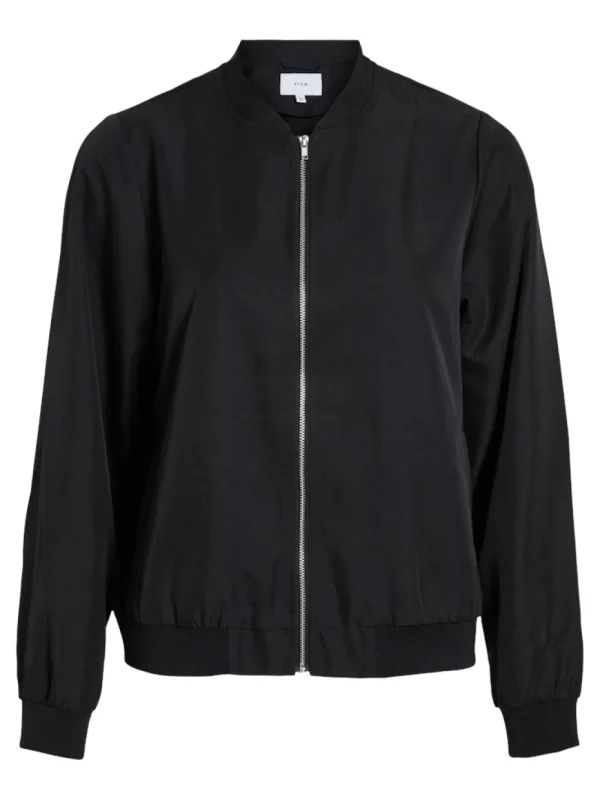 Vila VIPapaya L/S Bomber Jacket Black Beauty- Mäntel & Jacken