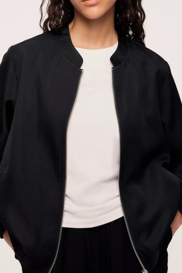 Vila VIPapaya L/S Bomber Jacket Black Beauty- Mäntel & Jacken