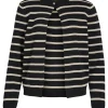 Vila VISebahat L/S Knit Cardigan Black Stripes- Strick & Cardigans