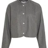 Vila VISolo L/S Short Jacket Medium Grey- Mäntel & Jacken
