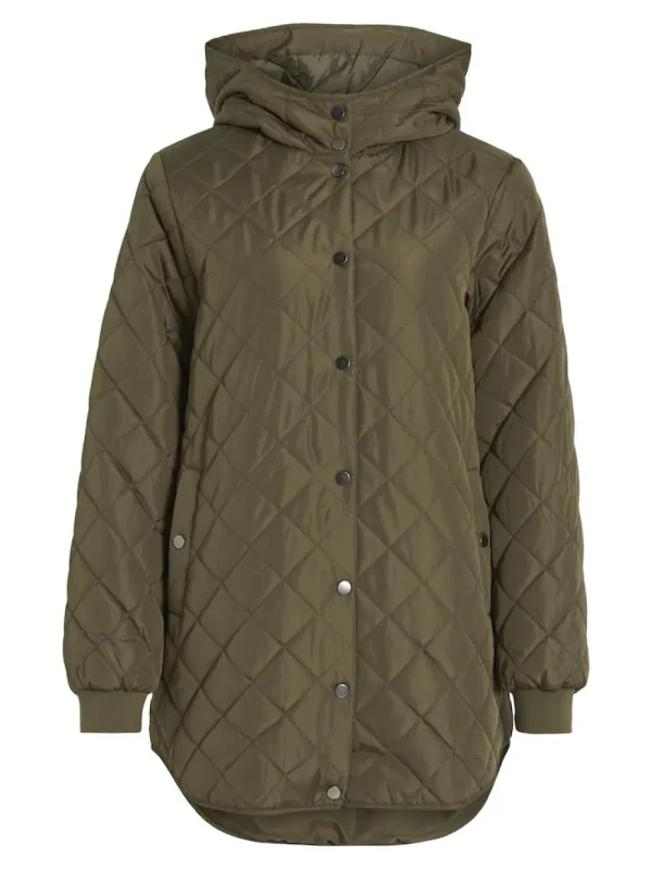 Vila VITate L/S Hooded Jacket Ivy Green- Mäntel & Jacken