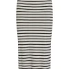 Vila VIZicha Striped Midi Knit Skirt Blck Stripes- Röcke