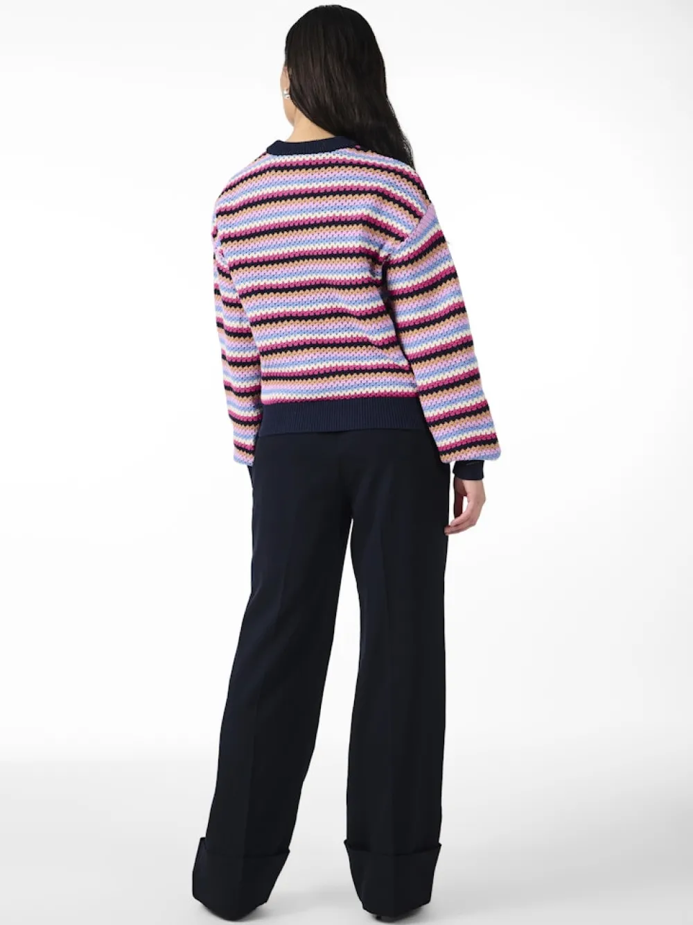 yasbela_ls_knit_pullover__2.webp Yas Bela LS Knit Pullover Navy Blazer- Strick & Cardigans