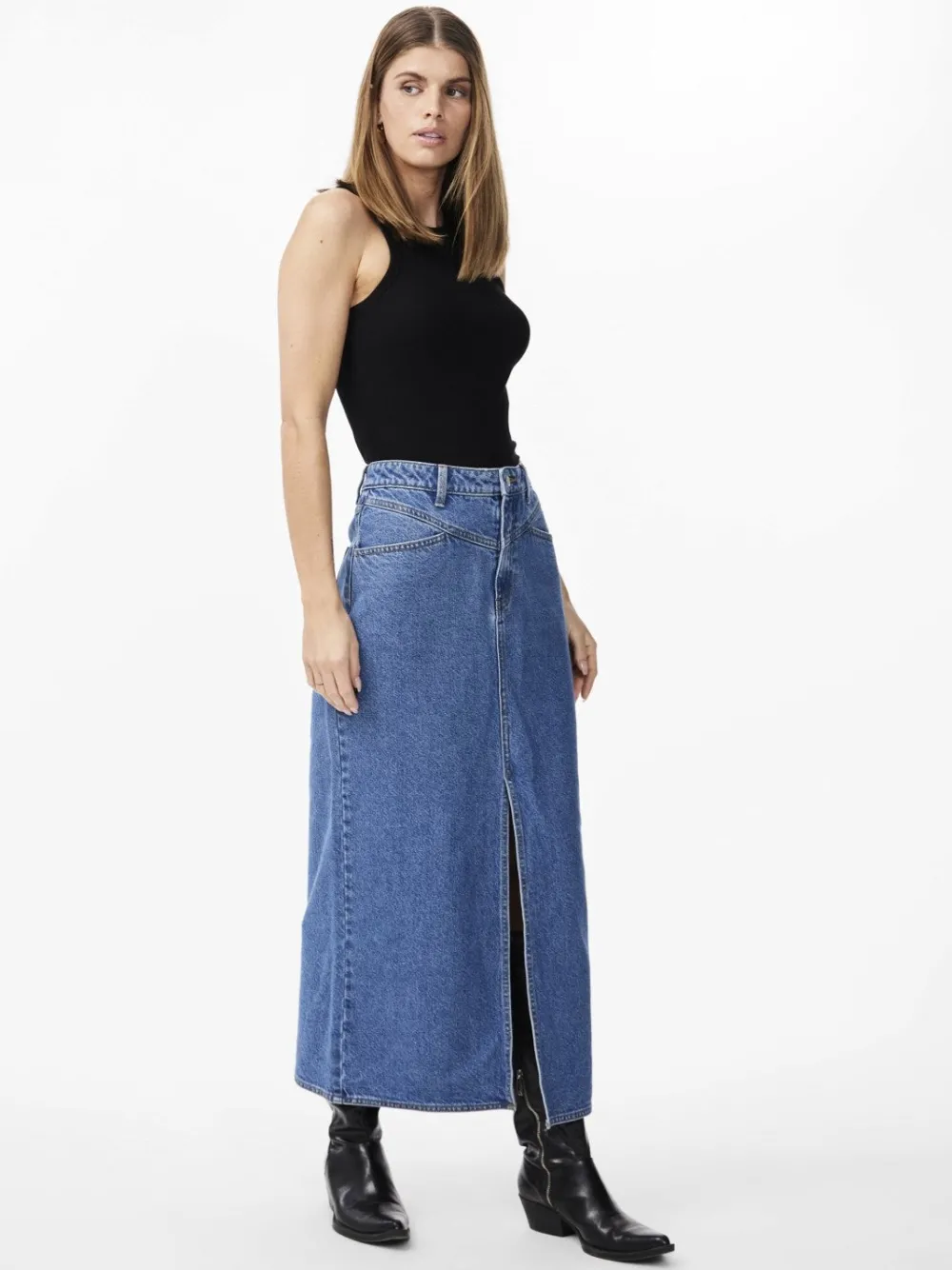 yasetty_hmw_ankle_denim_s_2.webp Yas Etty HMW Ankle Denim Skirt Medium Blue- Röcke